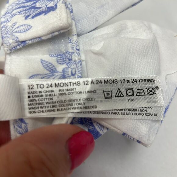 Janie and Jack 100049207 periwinkle floral toile visor NWT - Picture 8 of 8